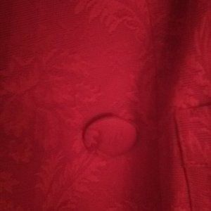 Talbots Petite Red Cotton / Polyester Double Breasted Jacket